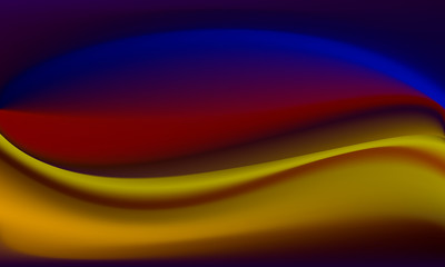 Gradient background of multi-colored, wavy lines.