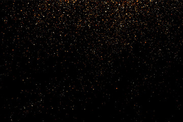 Coffee Color Grain Texture Isolated on Black Background. Chocolate Shades Confetti. Brown Particles. Digitally Generated Image. Vector Illustration, EPS 10.