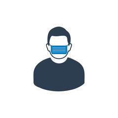 Wear mask Icon. Flat style vector EPS.