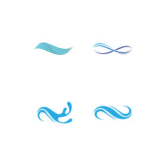 Waves beach logo and symbols template icons app