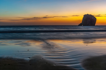 Fototapeta na wymiar Sunset at Naranjo Beach