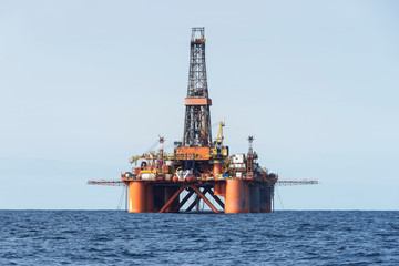 Oil platform at day