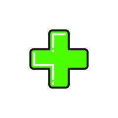 Medical cross icon vector image