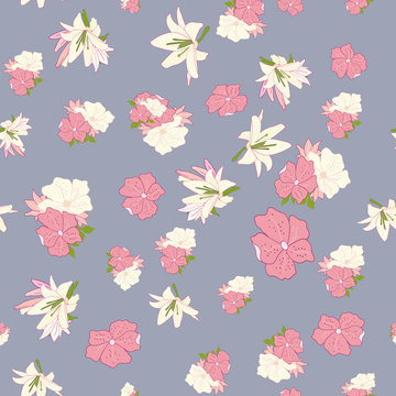 white ang pink flowers