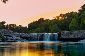Onion Creek running the Mckinney Falls.