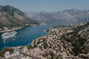 Fototapeta na wymiar view of bay of kotor montenegro