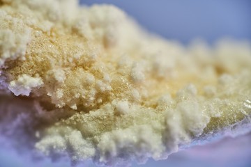 The salt crystals close up.