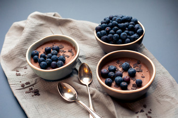 Fototapeta na wymiar blueberry and chocolate
