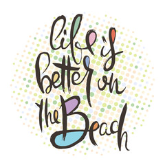 Hand lettering grunge card with textured handcrafted doodle letters in retro style