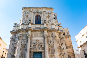 Fototapeta na wymiar Santa Chiara Church in Lecce, Italy