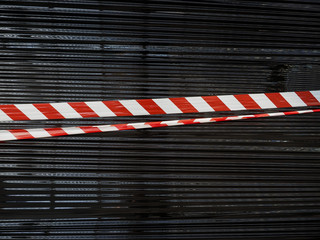 red and white barrier tape
