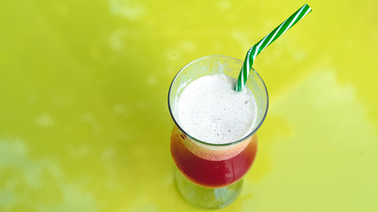cocktail with ice and lemon