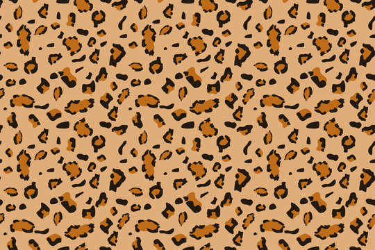 Leopard pattern design. Vector illustration background. Imitation skin. Vector
