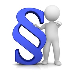 paragraph sign paragraph symbol articel icon blue legal law lawyer 3d graphic illustration