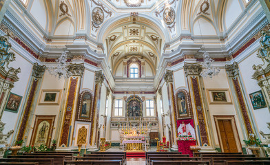 Fototapeta na wymiar Madonna del Carmine Church in Martina Franca, province of Taranto, Apulia, southern Italy.