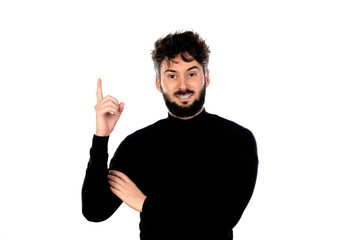 Fototapeta premium Young man in black
