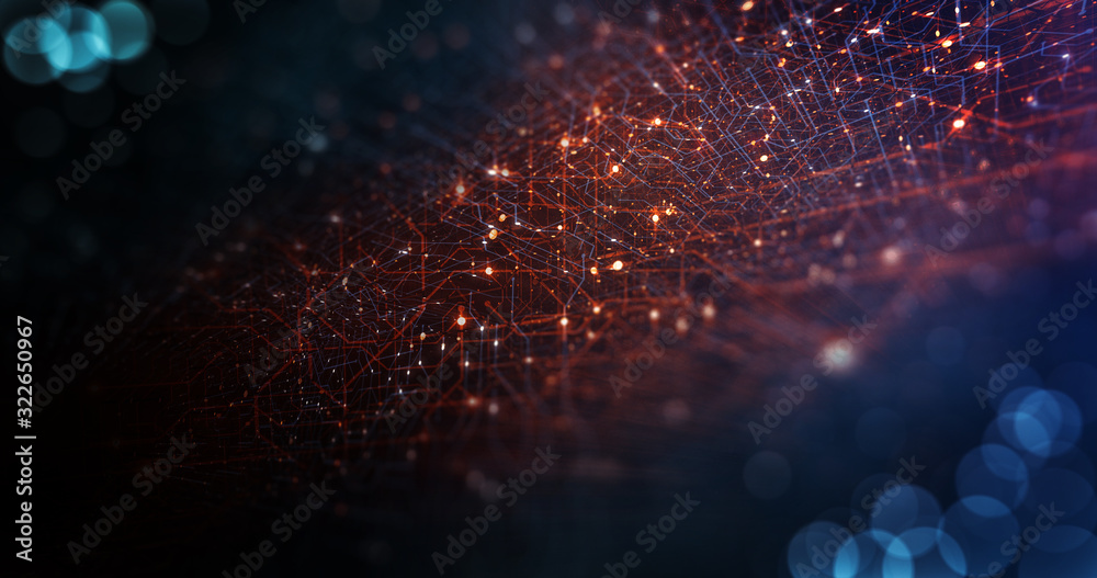 Poster circuit board, motherboard, digital chip. tech science background. integrated communication processo