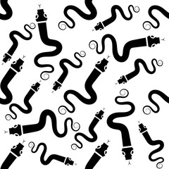 Beautiful Seamless Pattern With Snakes . Textile. Vector
