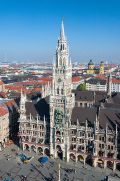 view of Munich city hall, Bavaria, Germany