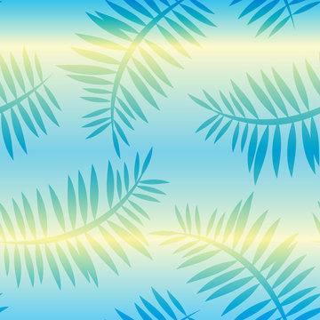 Tropical leaves seamless pattern Animal background