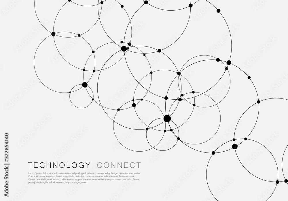 Poster network. abstract technology. connection concept. vector illustration