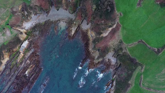 Coastal landscape of Punta Cambarro and Punta Lumbreras, Trasvia, Comillas Municipality, Cantabrian Sea, Cantabria, Spain, Europe