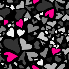 A seamless background from hearts. Vector illustration