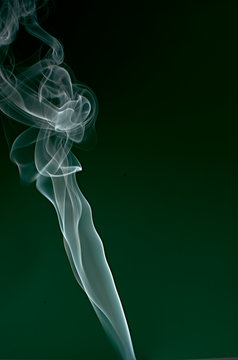 Smoke against green background