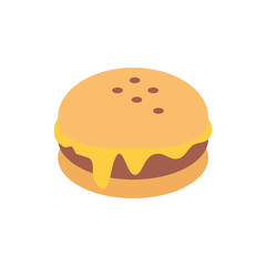 delicious burger fast food icon
