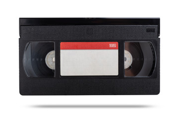 Obraz premium VHS video cassette on a white background. isolated on white background