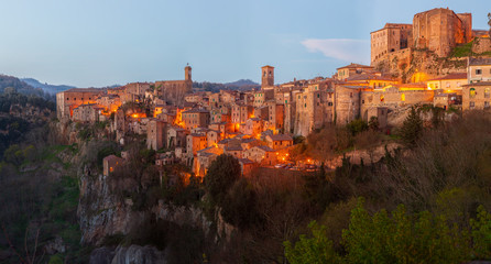 Fototapeta na wymiar Sorano - Tuff City In Tuscany, Italy