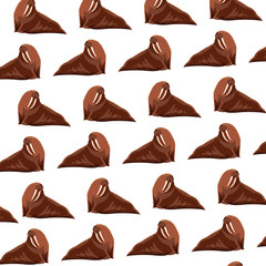 pattern of walrus on a white background