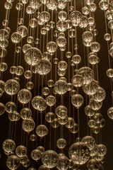 Crystal balls like bubbles hanging