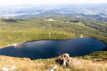 Wielki Staw/The Big Pond glacial lake in Karkonosze/Giant mountains, Poland