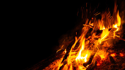 Fototapeta premium fire in fireplace