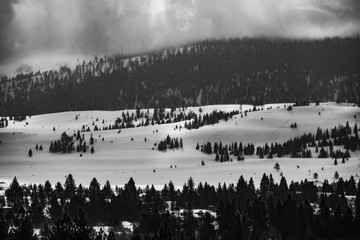 Foggy Snow Covered Mountain 2