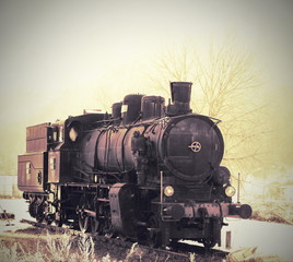 Fototapeta na wymiar a locomotive from the past
