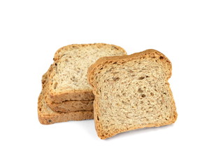 Bake rolls. Mini bread chips isolated on white background.