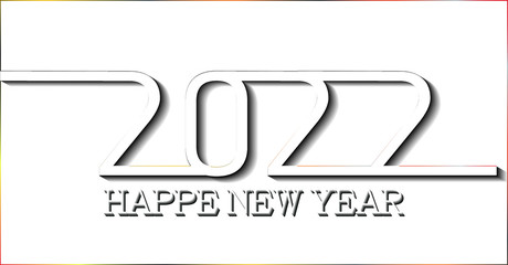 2021 Happy New Year elegant greeting card vector illustration