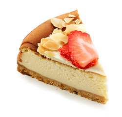 piece of strawberry cheesecake