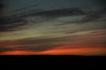 Red Sunset Clouds