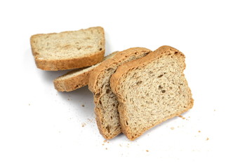 Bake rolls. Mini bread chips isolated on white background.