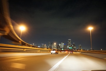 Obraz premium Houston City Scapes Night