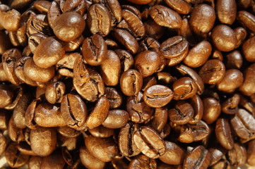coffee beans as a background to the article