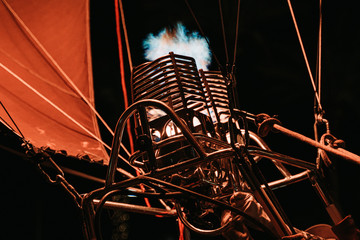 Obraz na płótnie Canvas Hot Air Balloon with Flame