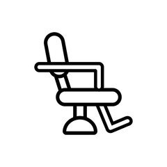barber shop chair line style icon