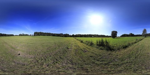 Fototapeta premium Green landscape HDRI Panorama