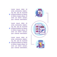 Medicaments concept icon with text. Pills and capsules. Pharmaceutical drugs. Healing substance. PPT page vector template. Brochure, magazine, booklet design element with linear illustrations