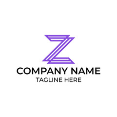 Modern and simple logo design for letter Z