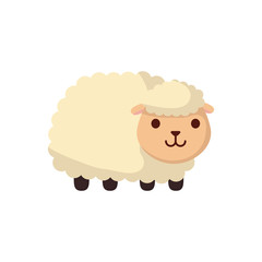 cute sheep farm animal character